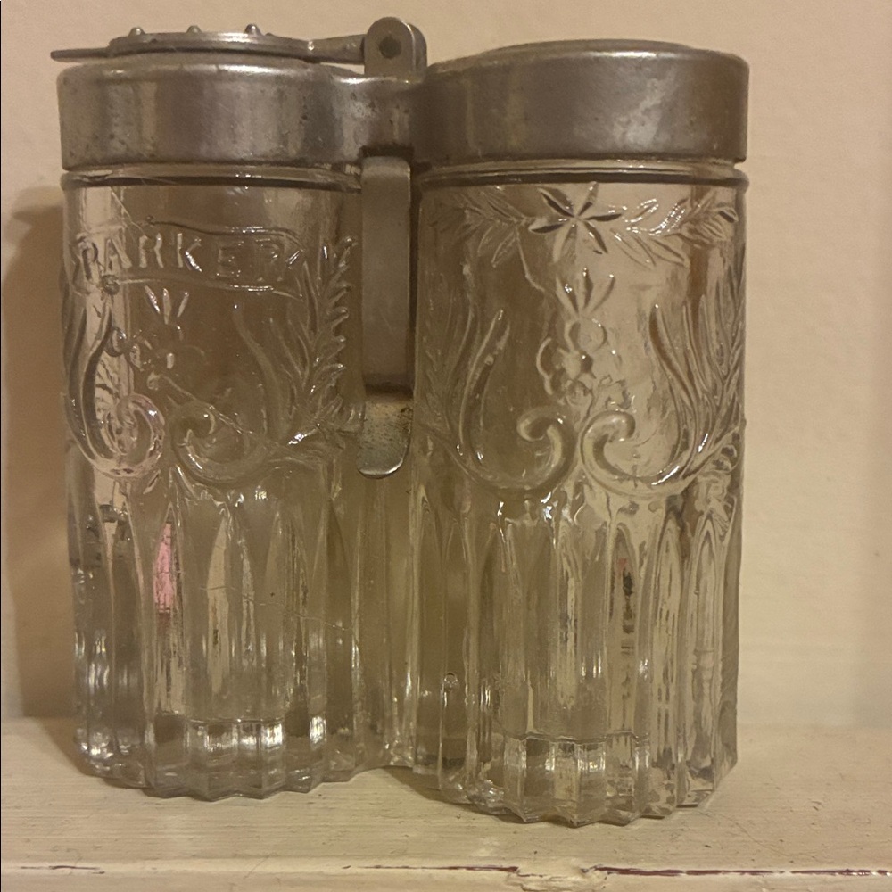 Vintage Glass Salt and Pepper Shakers